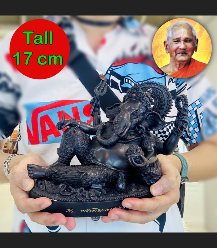 Statue Pikanet Ganesha Elephant 4hand Money Rich Lp Key Be2549 Thai Amulet 18371